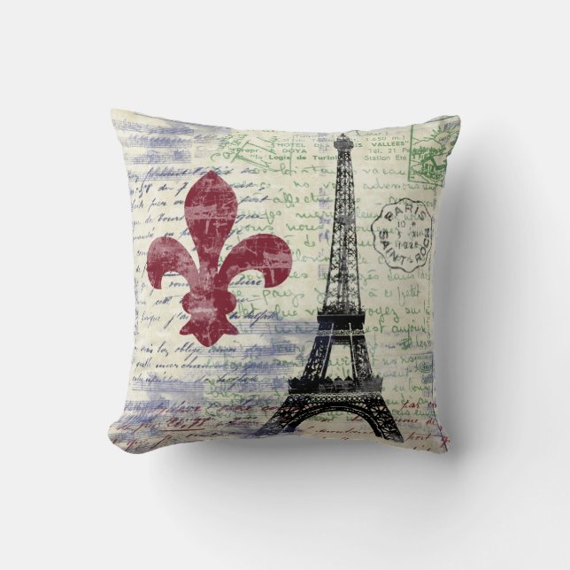 Eiffel Tower France  art Pillow Kussen (Voorkant)