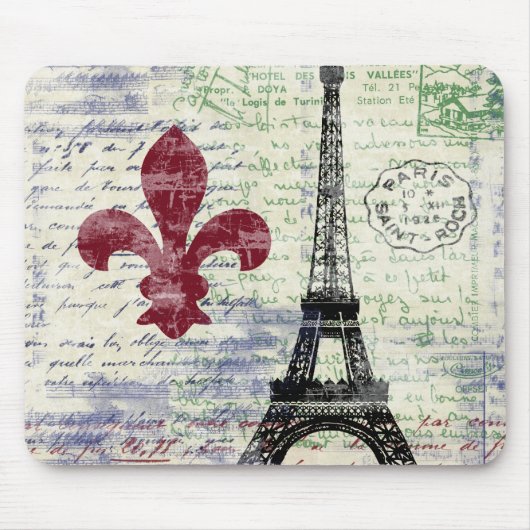 Eiffel Tower France Mousepad Muismat (Voorkant)
