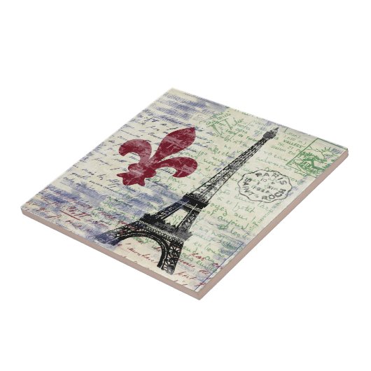 Eiffel Tower France Tile Tegeltje (Zijkant)