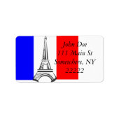 Eiffel Tower Frankrijk Etiket (Voorkant)