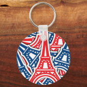 Eiffel Tower, Frankrijk Pattern Sleutelhanger (Voorkant)