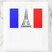 Eiffel Tower Frankrijk Rechthoekige Sticker (Tas)