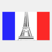Eiffel Tower Frankrijk Rechthoekige Sticker (Voorkant)
