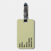 Eiffel Tower Frans Bagagelabel (Achterkant verticaal)