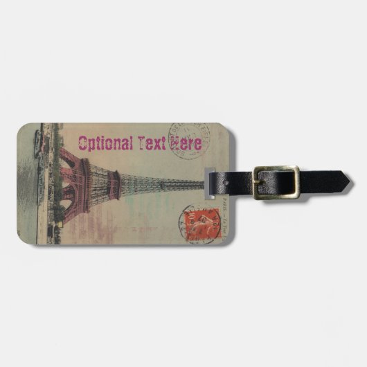 Eiffel Tower  Frans Bagagelabel (Voorkant horizontaal)