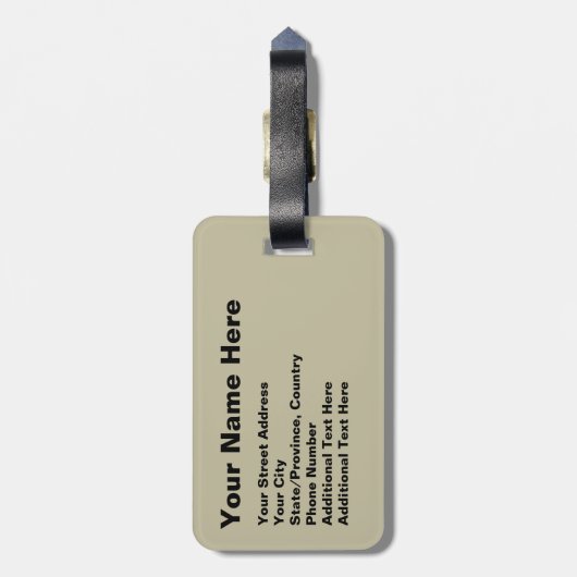 Eiffel Tower  Frans Bagagelabel (Achterkant verticaal)