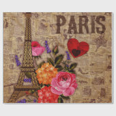 Eiffel Tower Frans Cadeaupapier (Vlak)