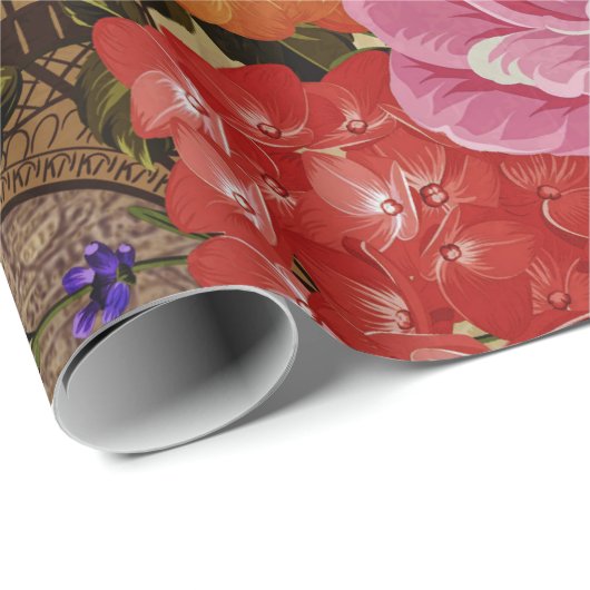 Eiffel Tower Frans Cadeaupapier (Rol Hoek)