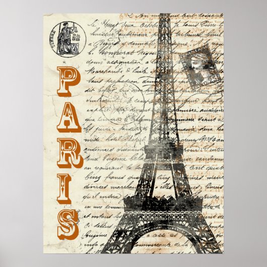 Eiffel Tower Frans Poster (Voorkant)