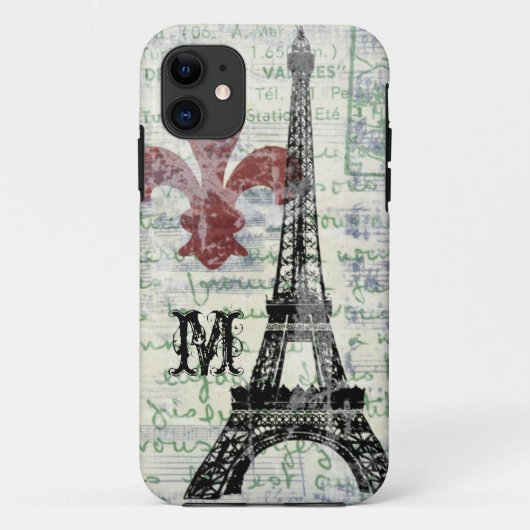 Eiffel Tower Franse iPhone Case (Achterkant)