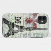 Eiffel Tower Franse iPhone Case (Achterkant (horizontaal))