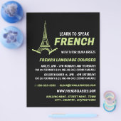 Eiffel Tower, Franse taalcursus Adverteren Flyer (Enkel)