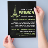 Eiffel Tower, Franse taalcursus Adverteren Flyer (Hand)