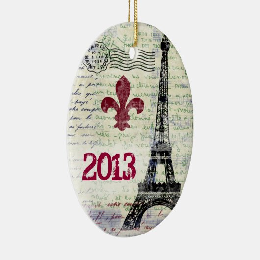 Eiffel Tower  Franse versiering Keramisch Ornament (Rechts)