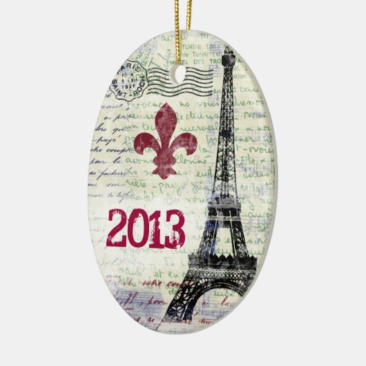 Eiffel Tower  Franse versiering Keramisch Ornament (Links)