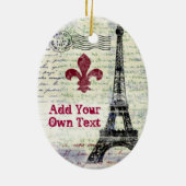 Eiffel Tower  Franse versiering Keramisch Ornament (Achterkant)