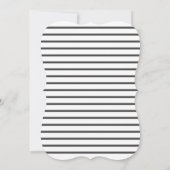 Eiffel Tower Franse zwarte Stripes Birthday Party Kaart (Achterkant)