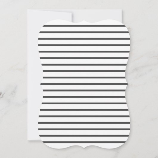 Eiffel Tower Franse zwarte Stripes Birthday Party Kaart (Achterkant)