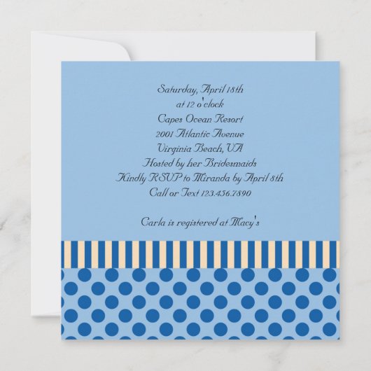 Eiffel Tower French Bridal Shower Kaart (Achterkant)