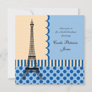 Eiffel Tower French Bridal Shower Kaart