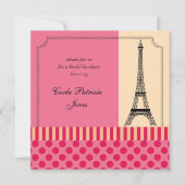 Eiffel Tower French Bridal Shower Kaart (Voorkant)