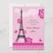 Eiffel Tower French Bridal Shower Kaart (Voorkant)