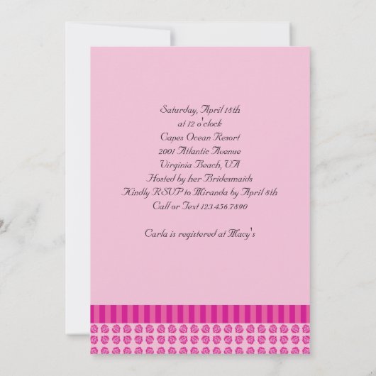 Eiffel Tower French Bridal Shower Kaart (Achterkant)