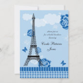 Eiffel Tower French Bridal Shower Kaart (Voorkant)