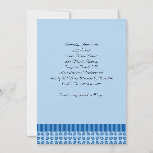 Eiffel Tower French Bridal Shower Kaart (Achterkant)