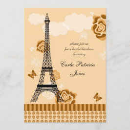 Eiffel Tower French Bridal Shower Kaart