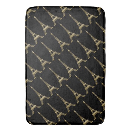 Eiffel Tower French Theme Bath Mat (Voorkant Verticaal)