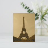 Eiffel Tower front uitzicht sepia Briefkaart (Staand voorkant)