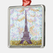 Eiffel Tower geïnspireerd pointillisme ornament vi (Links)