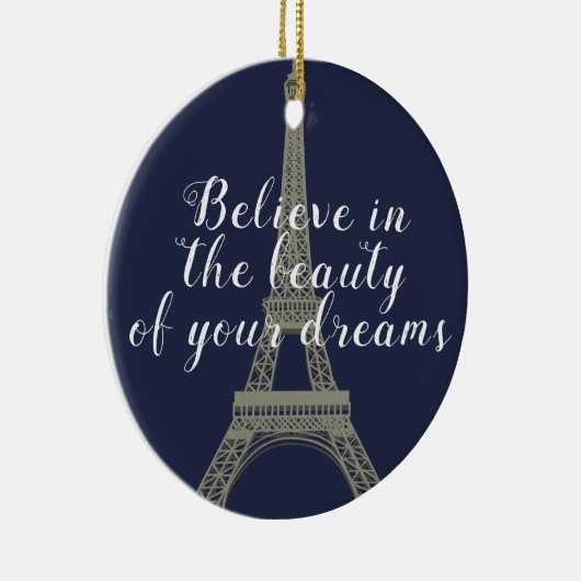 Eiffel Tower gelooft persoonlijke offerte Keramisch Ornament (Rechts)