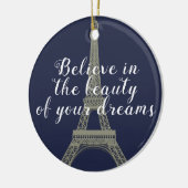 Eiffel Tower gelooft persoonlijke offerte Keramisch Ornament (Links)