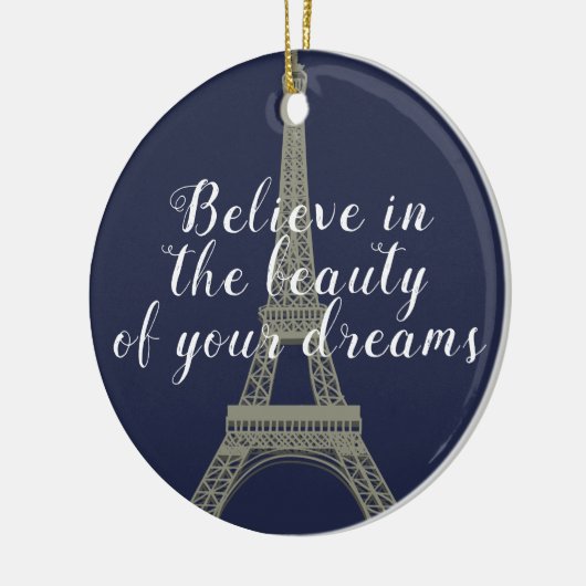 Eiffel Tower gelooft persoonlijke offerte Keramisch Ornament (Links)