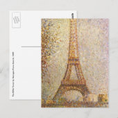 Eiffel Tower, gemaakt door Georges Seurat,  Kunst Briefkaart (Voorkant / Achterkant)