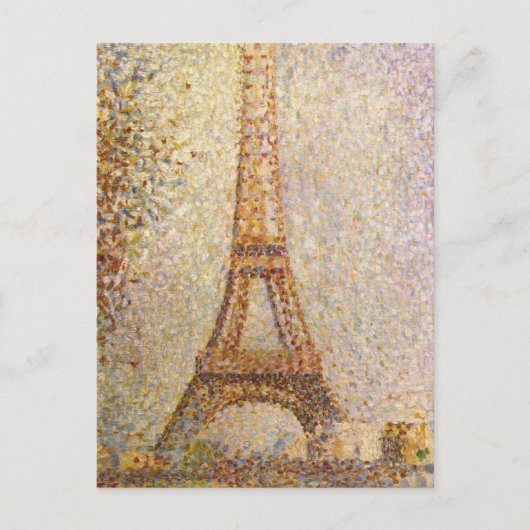 Eiffel Tower, gemaakt door Georges Seurat,  Kunst Briefkaart (Voorkant)