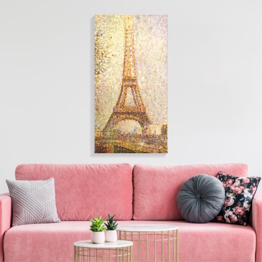 Eiffel Tower, gemaakt door Georges Seurat,  Kunst Canvas Afdruk (Insitu (Woonkamer))