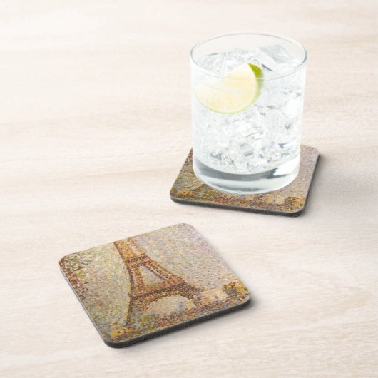 Eiffel Tower, gemaakt door Georges Seurat,  Kunst Drankjes Onderzetter (Rechterzijde)