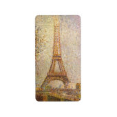 Eiffel Tower, gemaakt door Georges Seurat,  Kunst Etiket (Voorkant)