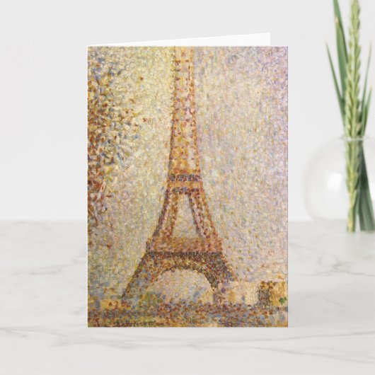 Eiffel Tower, gemaakt door Georges Seurat,  Kunst Kaart (Voorkant)