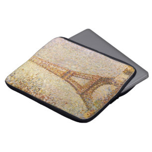 Eiffel Tower, gemaakt door Georges Seurat, Kunst Laptop Sleeve