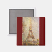 Eiffel Tower, gemaakt door Georges Seurat,  Kunst Magneet (Voorkant / Achterkant)