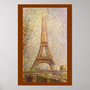 Eiffel Tower, gemaakt door Georges Seurat, Kunst Poster