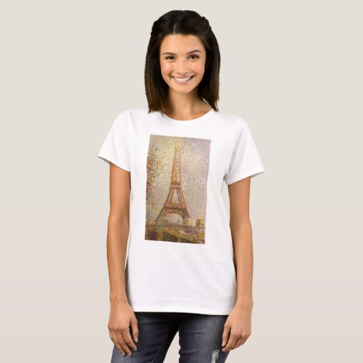 Eiffel Tower, gemaakt door Georges Seurat, Kunst T-shirt (Voorkant volledig)