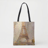 Eiffel Tower, gemaakt door Georges Seurat, Kunst Tote Bag (Voorkant)