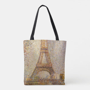 Eiffel Tower, gemaakt door Georges Seurat,  Kunst Tote Bag