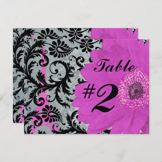 Eiffel Tower Gerber Table Number Kaarten (Voorkant / Achterkant)