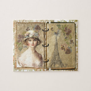  Eiffel Tower & Girl - Love Paris Legpuzzel